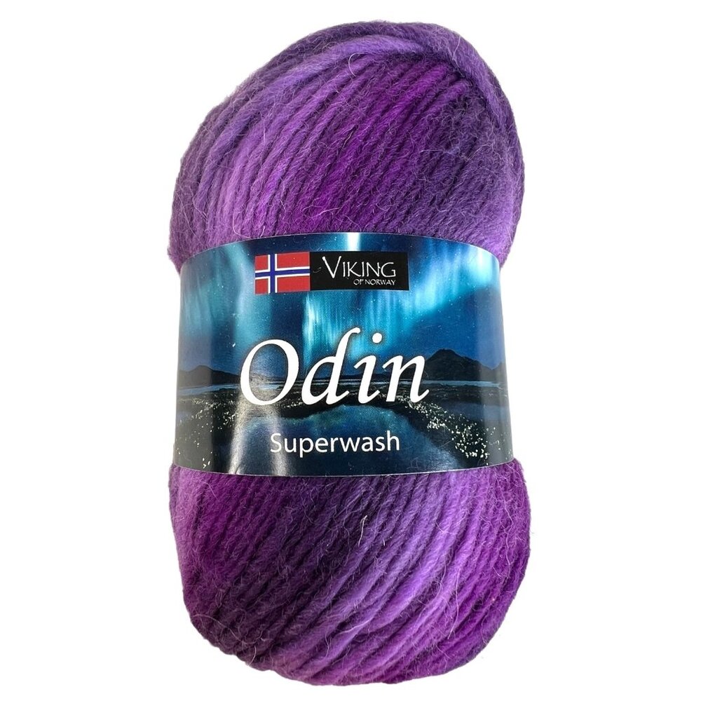 Viking Odin Pure Wool‎ Superwash Yarn 3.53 Ounce 164 Yards Purple Gradient
